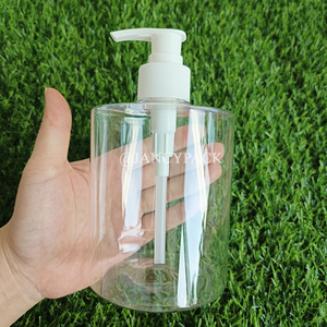Custom Clear 500ml Round <strong>Empty</strong> PET Plastic Detergent Soap Dishwashing Hand Sanitizer <strong>Liquid</strong> Lotion Pump Dispenser <strong>Bottle</strong> - Product Image 4