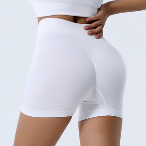 Conjunto de yoga de manga corta con sujetador deportivo y mallas de alta elasticidad sin costuras para <span class=keywords><strong>mujer</strong></span> - Product Image 6