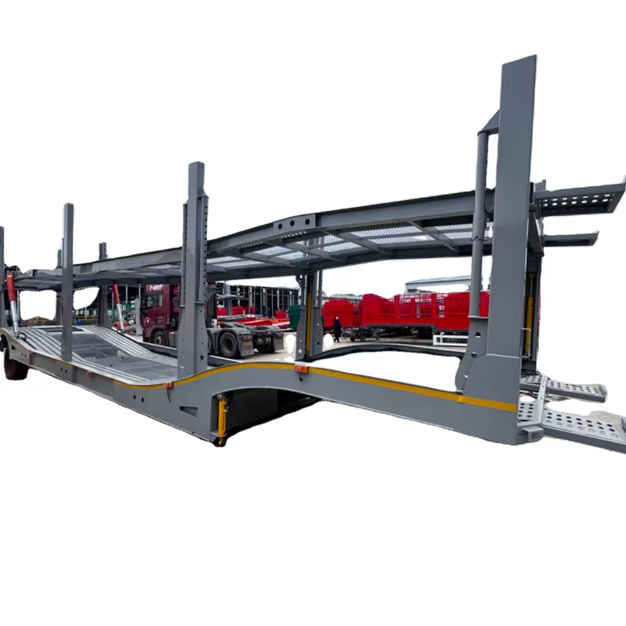 2025 year HSTAR New Model 2 Axles 2 BPW Axles 16 Cars Carrier Trailer Auto Shipping Steel Chassis Trailers Car Carrying Semi Trailer for Sale for sales