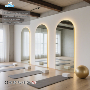 Specchio da Parete Decorativo Moderno a LED <span class=keywords><strong>Senza</strong></span> <span class=keywords><strong>Cornice</strong></span> con Bordo Regolabile per Studio Yoga Marca Huicheng - Product Image 1