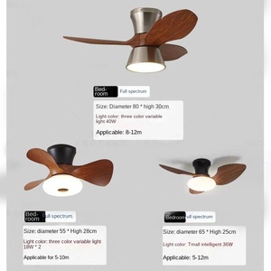 Ventilateur de plafond rétro américain médiéval français avec 5 pales moteur à courant continu à fréquence variable corps en verre pour chambre étude restaurant utilisation - Product Image 5