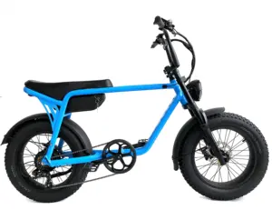 สีฟ้าสดใสSuper 500W/750Wไขมันยางไฟฟ้าจักรยาน 20X4.0 ไขมันEจักรยานรถจักรยานยนต์ 48V 13ahแบตเตอรี่Shimano Fast 73