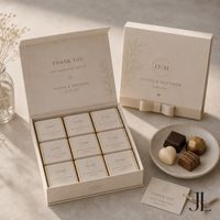 Boîte à chocolat personnalisée avec logo imprimé pour mini-cadeaux de mariage, présentoir à chocolat souvenir, emballage en papier de qualité supérieure, présentation de cadeau