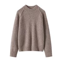 Pull en cachemire et soie long pour femme, style preppy, 75% cachemire, 25% soie de mûrier