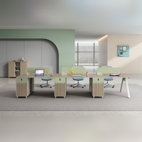 Meubles de bureau ergonomiques modernes et convertibles, bureau pour personnel informatique, table pour 4 personnes, postes de travail en PVC/MDF