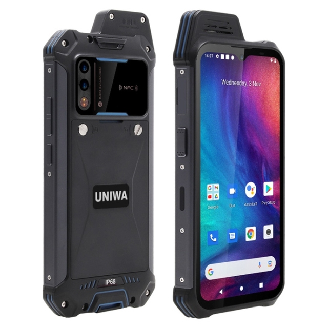Best Price UNIWA W888 Standard Rugged Phone 4GB+64GB IP68 Waterproof 2340 X 1080px 5000mAh 6.3 Inch Android 11 4G Cellphone