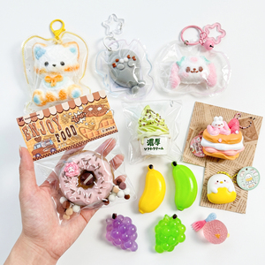 Jouet Squishy Fait Main Gâteau <span class=keywords><strong>Mousse</strong></span> à la Crème de Fraise Super Doux Sensation de Boue Mochi Jouet Anti-Stress à Presser en PVC Sac Surprise Anti-Stress - Product Image 1