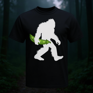 Camiseta Snap Pea Bigfoot Holding Pod Vegetable Sasquatch - Product Image 3