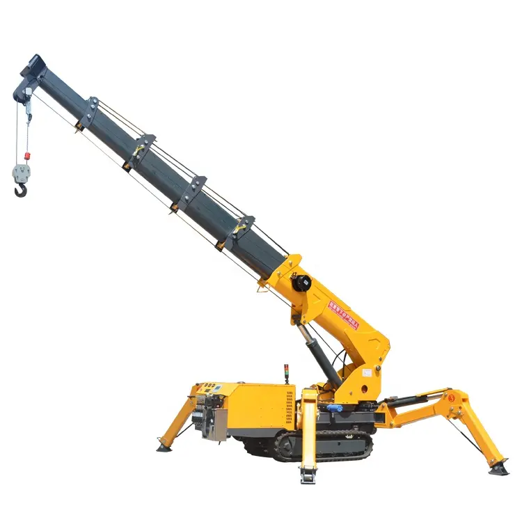 Spider crane grapple peralatan konstruksi 1-8 ton spider crane