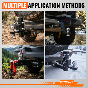 AUTOBOTS Bille d'attelage forgée haute résistance 2 pouces 18000 LBS en acier au carbone avec tige de 1 pouce chromée pour <span class=keywords><strong>remorquage</strong></span> de voitures, camping-cars et bateaux - Product Image 6