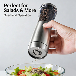 Large Storage <b>Pepper</b> and Salt Set High-Efficiency Spice Mill with Cleaning Brush Delivery - Product Image 4