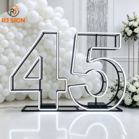 Lettres géantes lumineuses RGB à installer facilement, 3 pieds, 4 pieds, chiffres lumineux pour proposition de mariage, anniversaire, fête, décoration d'événements