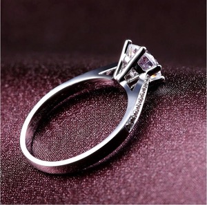 <b>Unique</b> Design Lab Created Diamond <b>Ring</b> 14K Gold Plated IGI Certified Luxury Brilliant Cut VVS Clarity Women's Bridal <b>Engagement</b> - Product Image 4