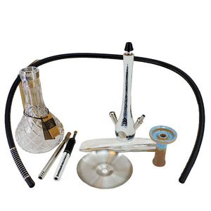 Set de Shisha/Hookah de Madera Estilo Árabe de 73cm, Premium, con Base de Cristal, para Bares y Salones, Venta al Por Mayor - Product Image 4