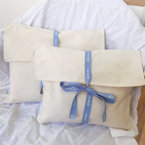 BSCI Hot Sale Large Organic Cotton Muslin <b>Envelope</b> Bag Pouch for Handbag Custom Logo Printed Cotton <b>Envelope</b> Dust <b>Gift</b> Bag - Product Image 4