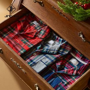 OEM Manufacturer Design Christmas <b>Pajamas</b> Cotton Plaid Lapel Custom Winter <b>Pajamas</b> Christmas <b>Set</b> - Product Image 6