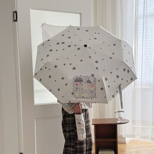 Paraguas Automático con Protección UV y Diseño <span class=keywords><strong>de</strong></span> Estrellas, Logotipo Personalizado, UPF 50+, Resistente al Sol y la <span class=keywords><strong>Lluvia</strong></span>, Plegable, para Mujer - Product Image 2