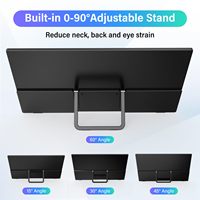 Écran LCD portable de 15,6 pouces, rapport de contraste 1200:1, angle de vision de 178 degrés, HDR avec HDMI Type C pour les bureaux professionnels et l'usage domestique