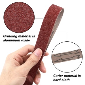Bandes de ponçage en oxyde d'aluminium rouge de haute qualité 1x30 pouces <span class=keywords><strong>bande</strong></span> abrasive <span class=keywords><strong>pour</strong></span> polir le meulage du bois métal verre - Product Image 3