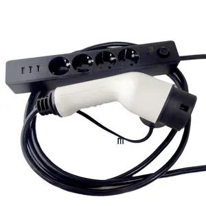 OEM ODM European Standard 3,5 kW Typ2 Ausgangs netzschalter für Fahrzeug 16A EV Entlade pistole mit USB-Stecker