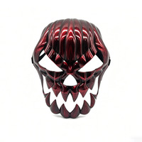 Masque demi-visage HLC pour la saison d'Halloween, masque de cosplay d'horreur, masque de fête costumée, masque de terreur pour adulte