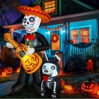 Grenzüberschreitende Halloween-Totenkopf-Kürbis-Laterne, aufblasbare Hunde-Festival-Party-Szenendekoration, Requisite aus Polyester-Material, Mega-Link