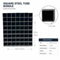 Tube carré à paroi moyenne Hualong Q195 pour châssis de remorque, cadre de porte-bagages, poutre de support de conteneur de transport logistique, tube en acier laminé à froid