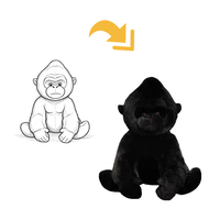 Almohada de Peluche de Chimpancé, Relleno de Algodón PP, Logotipo Personalizado, ODM OEM, Regalo Conmemorativo para Eventos y Cumpleaños