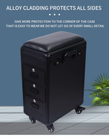 Vente en gros poste de travail multifonctionnel professionnel pour le tatouage avec accoudoir ensemble de valise de bureau réglable étui à tatouer