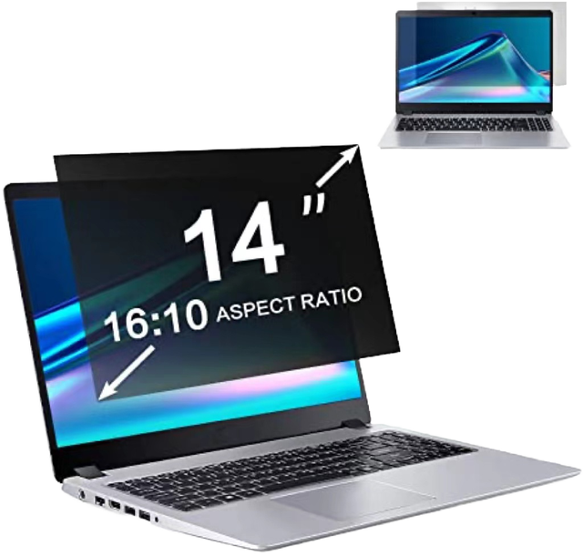 Wholesale Removable Anti-spy 2.5D Matte Anti-Glare HD Clear Laptop PET Screen Protector Privacy Filter Grade AAA 3H Hardness 14