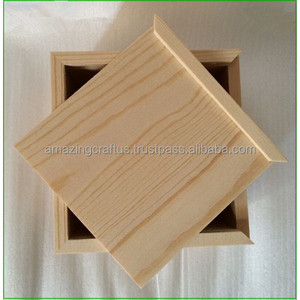 กล่องใส่ดินสอไม้ที่ยังไม่เสร็จสำหรับงานอดิเรกที่สร้างสรรค์กล่องใส่ของเล็กๆพร้อมฝาสไลด์สำหรับที่ใส่ปากกาหรือที่เก็บดินสอ - Product Image 5