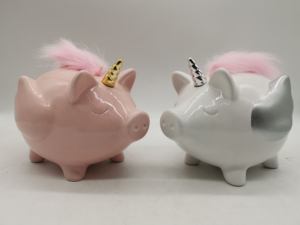 Salvadanaio personalizzabile in ceramica salvadanaio porcellane di alta qualità sorriso maiale con dimensioni e forma personalizzabili - Product Image 6