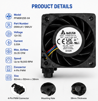 Ventilateur de serveur haute performance Dell 05NHJV 5NHJV d'origine, neuf, de qualité argent, 5,50 A 12 V pour PowerEdge R750 R7525 R760