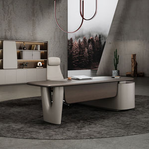 บอสหรูหราระดับไฮเอนด์สไตล์อิตาลีทันสมัยเฟอร์นิเจอร์สำนักงานสร้างสรรค์ใช้งานได้น้ำหนักเบาแผงไม้สไตล์อิตาลี - Product Image 4