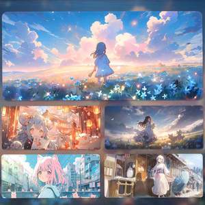 MIO XXL oversize RGB LED Mouse Pad Full <span class=keywords><strong>Sexy</strong></span> Cartoon ragazze scrivania Pad per gioco ragazza carina Anime tappetino per Mouse per computer portatile per giochi di scacchi - Product Image 6