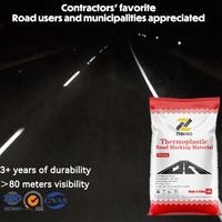 Matériau de marquage routier thermoplastique AASHTO M249 à 30 % de billes mélangées, poudre d'asphalte à appliquer par pulvérisation pour projets routiers et municipaux