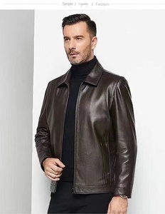 <span class=keywords><strong>Veste</strong></span> en laine doublée polaire épaissie pour hommes col montant hiver chaud <span class=keywords><strong>veste</strong></span> en <span class=keywords><strong>cuir</strong></span> décontracté court PU <span class=keywords><strong>veste</strong></span> pour papa hommes - Product Image 2