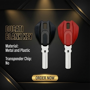 Llave de Motocicleta Compatible con <span class=keywords><strong>Ducati</strong></span>, Llave Virgen para <span class=keywords><strong>Monster</strong></span> 696 796 M1100S M1200S 821 848 1098 1199 1299 MTS950, Llave con Chip Desmontable - Product Image 1