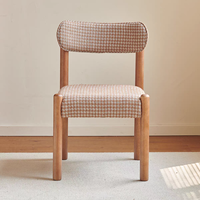 Chaise de salle à manger Muligna de style moderne pour hôtel, restaurant, café, salon, maison, avec structure en bois et tissu, mobilier de loisirs et scolaire
