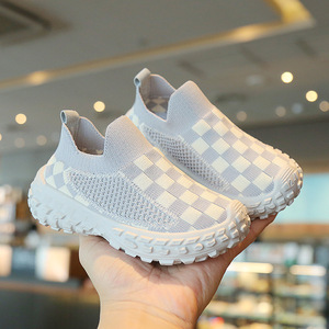 Primavera Otoño Niños <span class=keywords><strong>Zapatillas</strong></span> Color-Block Blanco y negro a cuadros niños <span class=keywords><strong>zapatillas</strong></span> Estudiantes niños zapatos deportivos niños <span class=keywords><strong>zapatillas</strong></span> - Product Image 5