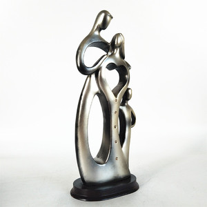 Escultura Familiar <span class=keywords><strong>de</strong></span> 3 Personas, Estatua Abstracta <span class=keywords><strong>de</strong></span> Resina, Figura <span class=keywords><strong>de</strong></span> Padres e Hijo, Arte - Product Image 2