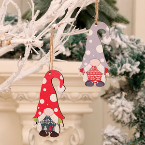 4-pack of wooden <b>Christmas</b> faceless old man figurines, <b>Christmas</b> tree ornaments, <b>Christmas</b> decorations - Product Image 4