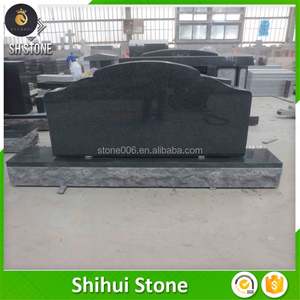 Diseño de tumba de cementerio puerta a puerta para monumentos de granito negro de China - Product Image 2