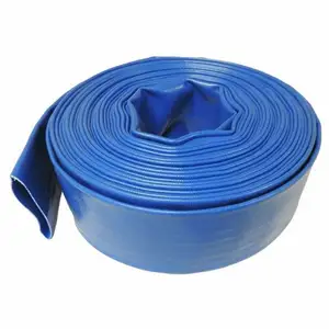 Manufact Duurzame Blauwe Pvc Lay Platte Slang 3 5 Bar Plastic Layflat Pijp 1 2 4 6 8 12 14 16 Inch Voor Backwash Irrigatie Landbouw