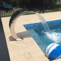 Rideau d'eau Bali en acier inoxydable pour piscine