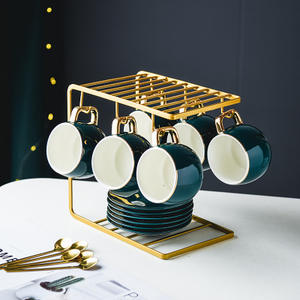 Ensemble de tasses à café et à thé en porcelaine Western Creative Colors, tasses en céramique décoratives pour la maison - Product Image 2