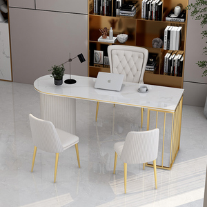 Escritorio Moderno de Lujo con Superficie de Piedra para Recepción, Negociación, Salón de Belleza, Consultorio Médico, Clínica de Estomatología, para Uso en Oficina - Product Image 4