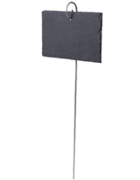 Pflanzenetikett Gartenhersteller Schiefer Schwarz Naturstein-Schild mit Edelstahlstab 10 Stück
