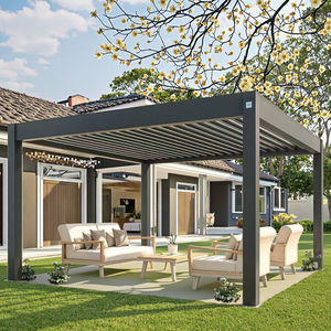 เต็นท์กลางแจ้ง3X3M กันน้ำได้ทุกปีทำจากอะลูมิเนียมกันน้ำได้โครงเคลือบผง doek Pergola กันน้ำได้หลังคากลางแจ้ง - Product Image 1