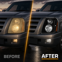 Feux avant LED modifiés JC Wholesale pour GMC Yukon 2007-2014, feux noirs, systèmes d'éclairage automobile